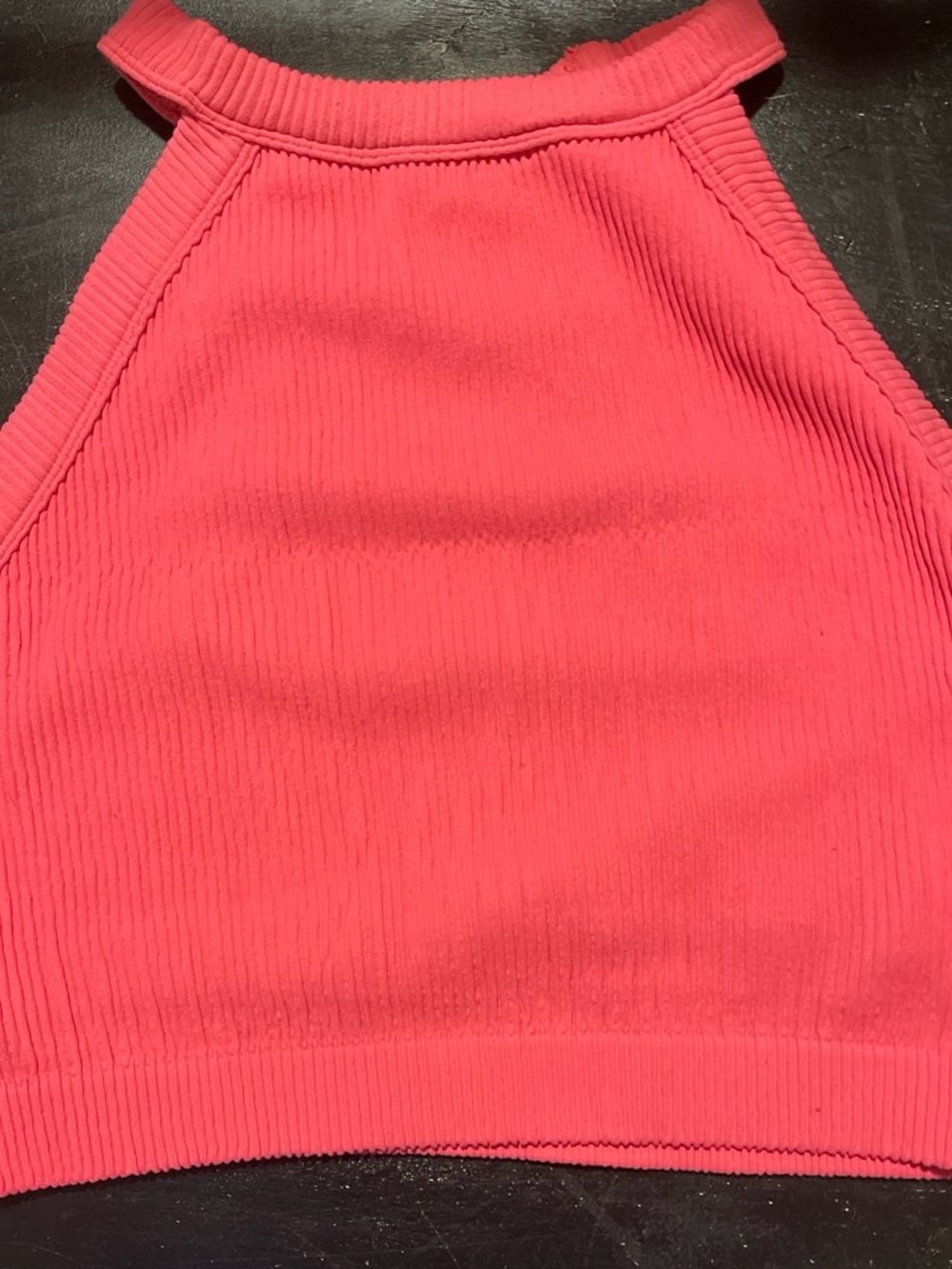 aerie Ribbed Halter Crop Top - Coral